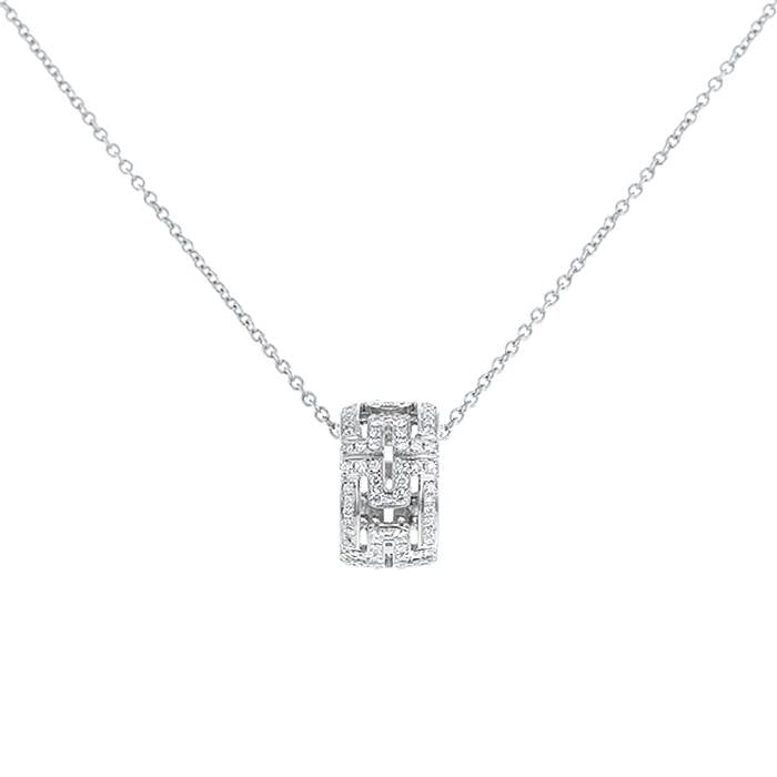 [LUXORA]PARENTESI NECKLACE SILVER DIAMOND