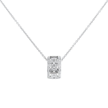 [LUXORA]PARENTESI NECKLACE SILVER DIAMOND
