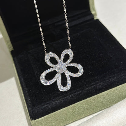 [LUXORA]FLOWERLACE NECKLACE FULL DIAMONDS