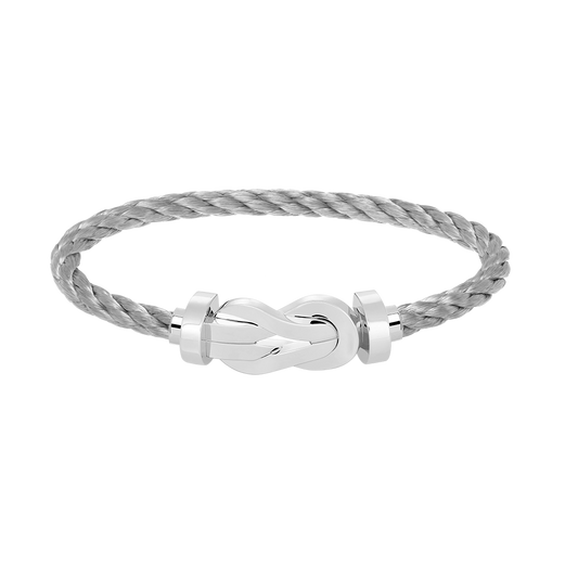 [LUXORA]CHANCE LARGE 8 FIGURE BUCKLE NO DIAMOND BRACELET SILVER