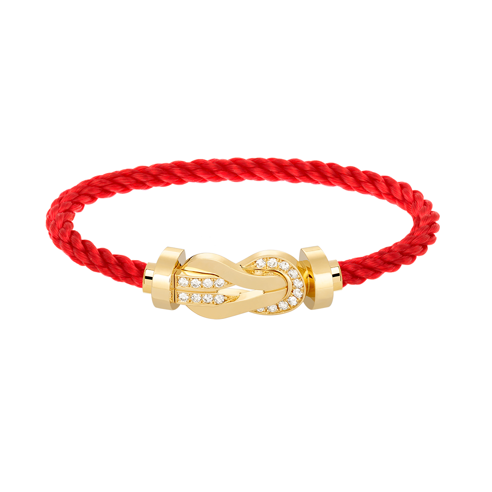 [LUXORA]CHANCE LARGE 8 FIGURE BUCKLE HALF DIAMOND BRACELET GOLD
