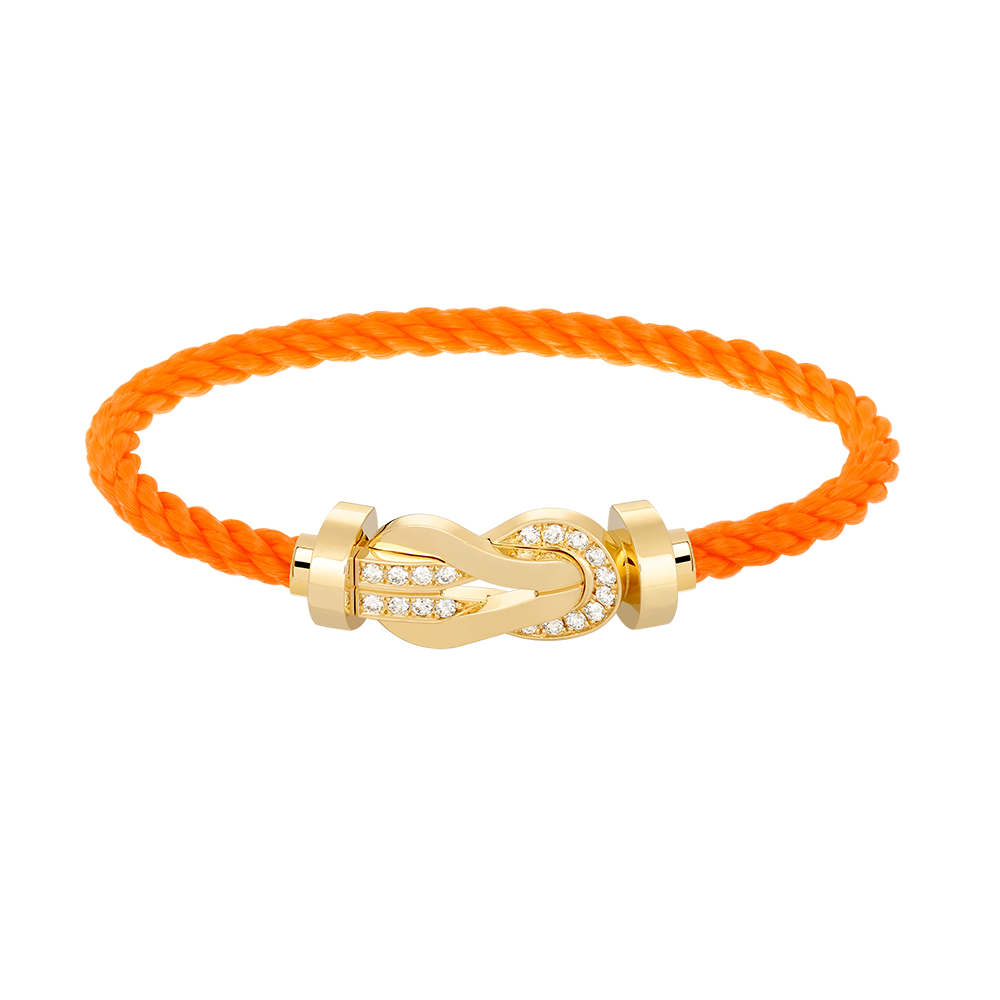[LUXORA]CHANCE LARGE 8 FIGURE BUCKLE HALF DIAMOND BRACELET GOLD