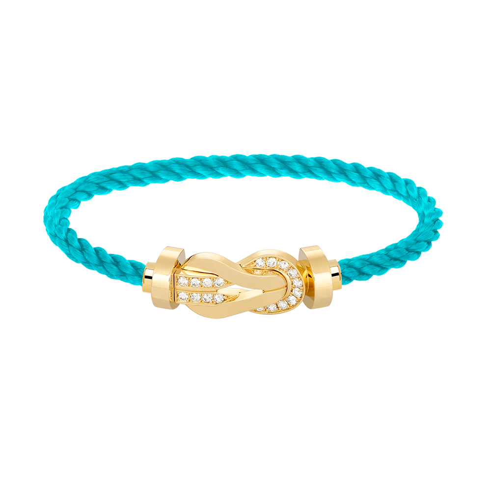 [LUXORA]CHANCE LARGE 8 FIGURE BUCKLE HALF DIAMOND BRACELET GOLD