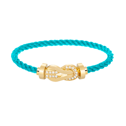 [LUXORA]CHANCE LARGE 8 FIGURE BUCKLE HALF DIAMOND BRACELET GOLD