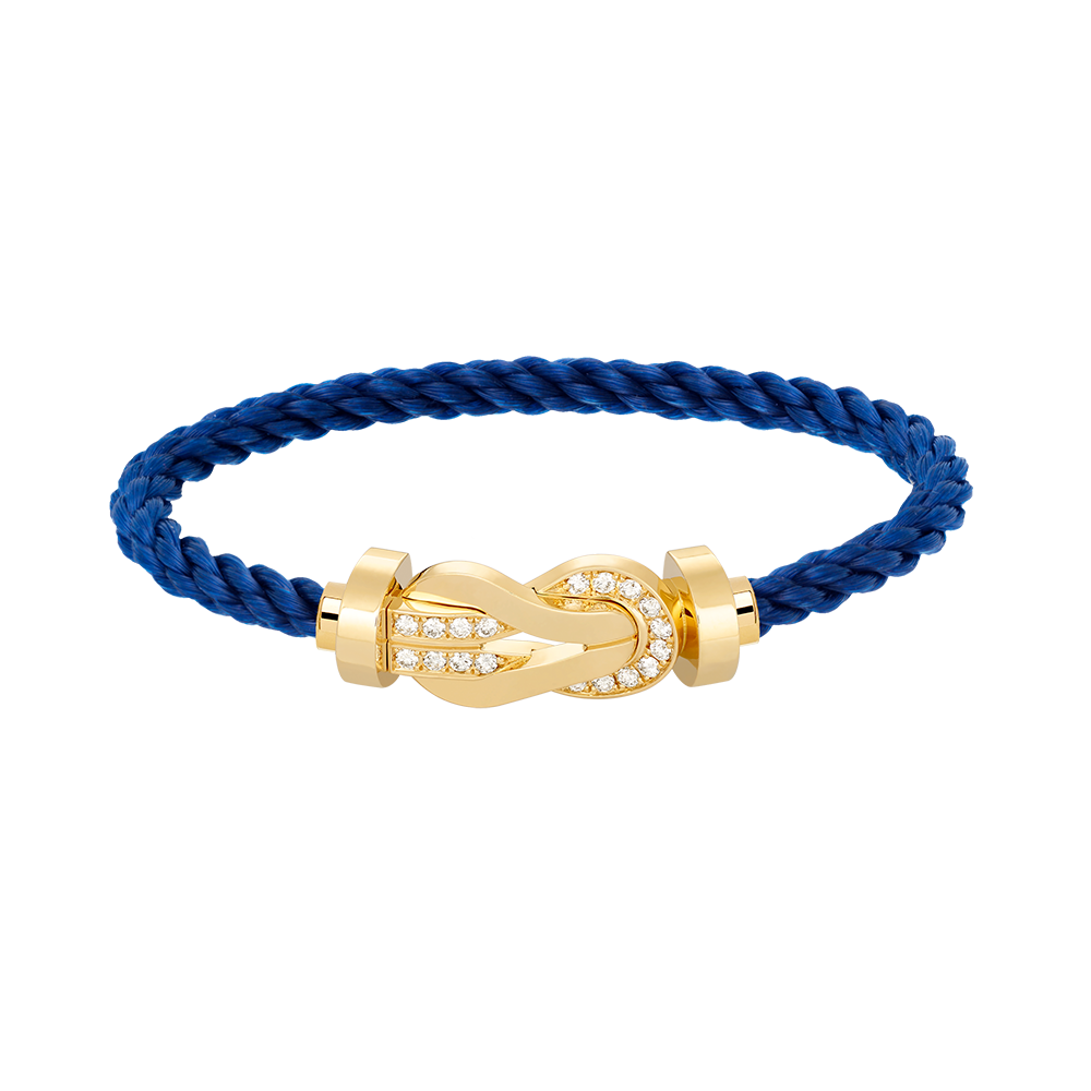 [LUXORA]CHANCE LARGE 8 FIGURE BUCKLE HALF DIAMOND BRACELET GOLD