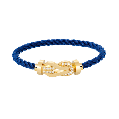 [LUXORA]CHANCE LARGE 8 FIGURE BUCKLE HALF DIAMOND BRACELET GOLD