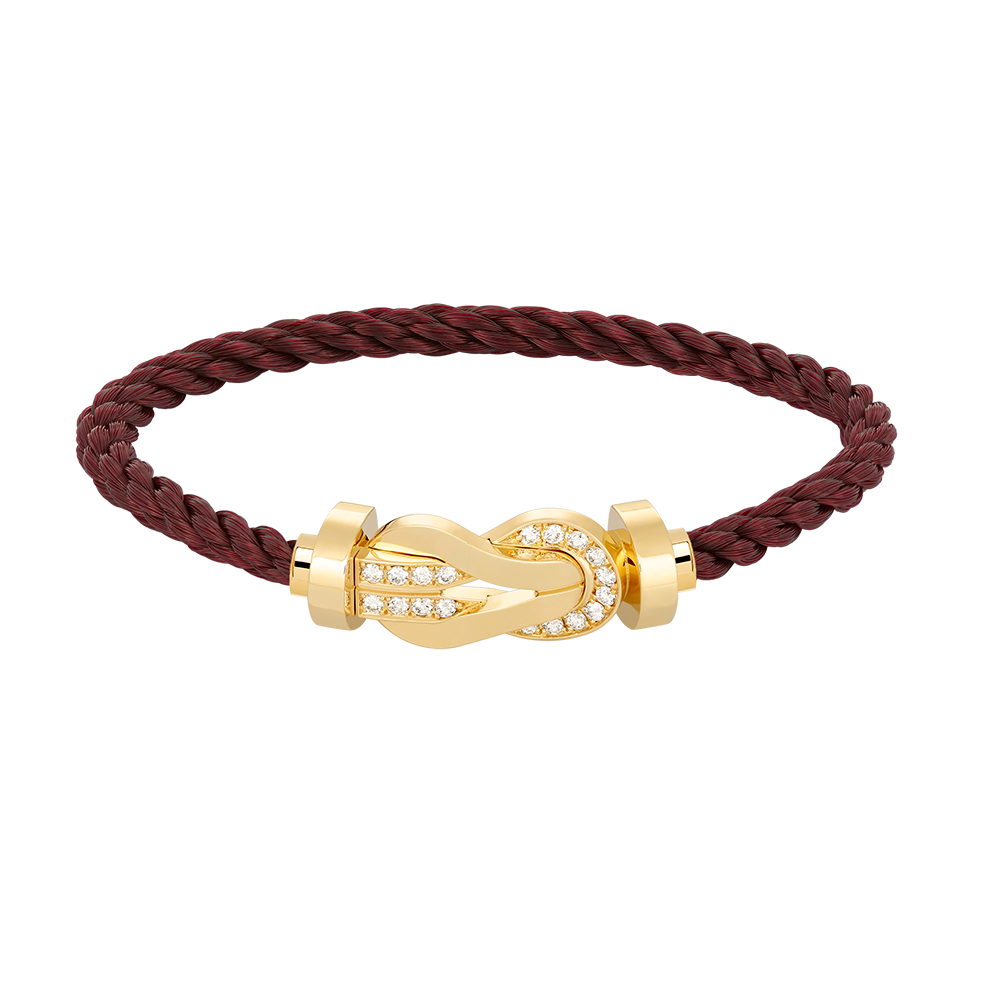 [LUXORA]CHANCE LARGE 8 FIGURE BUCKLE HALF DIAMOND BRACELET GOLD