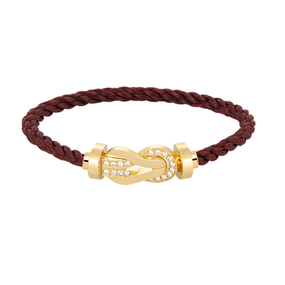 [LUXORA]CHANCE LARGE 8 FIGURE BUCKLE HALF DIAMOND BRACELET GOLD