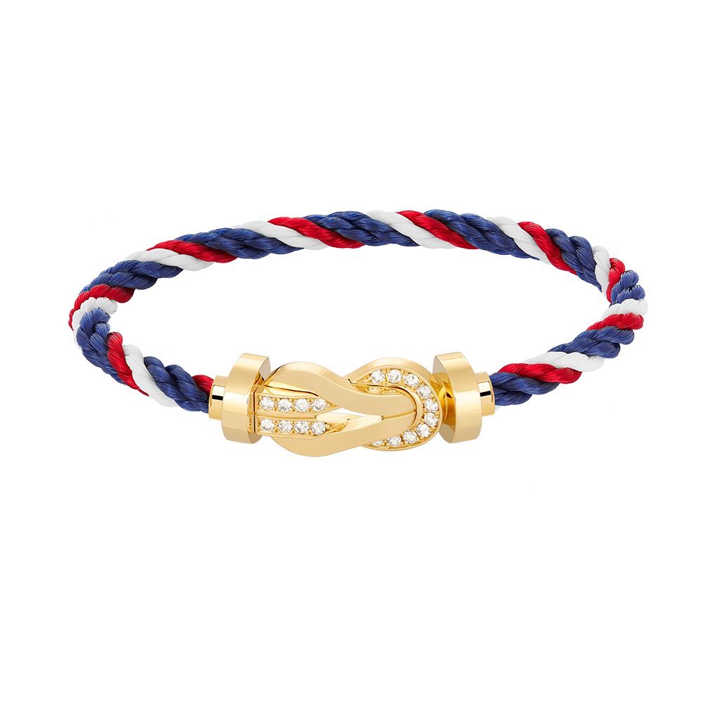 [LUXORA]CHANCE LARGE 8 FIGURE BUCKLE HALF DIAMOND BRACELET GOLD