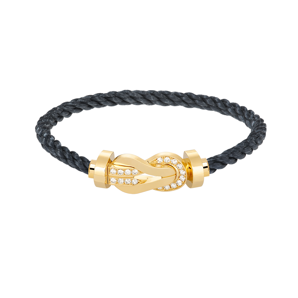 [LUXORA]CHANCE LARGE 8 FIGURE BUCKLE HALF DIAMOND BRACELET GOLD