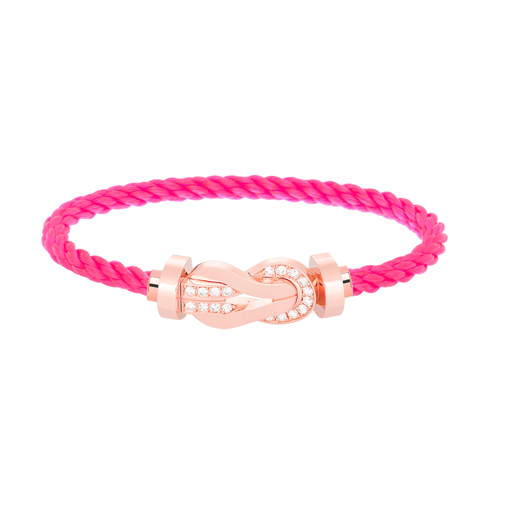 [LUXORA]CHANCE LARGE 8 FIGURE BUCKLE HALF DIAMOND BRACELET ROSE GOLD