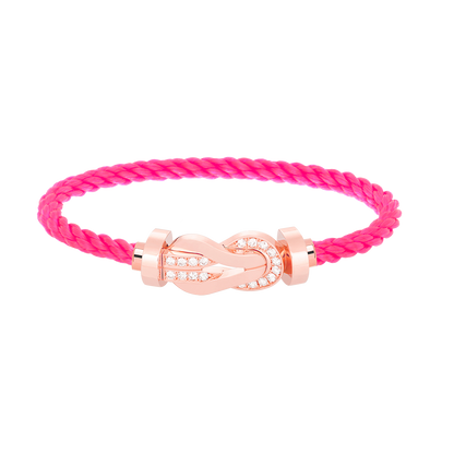 [LUXORA]CHANCE LARGE 8 FIGURE BUCKLE HALF DIAMOND BRACELET ROSE GOLD