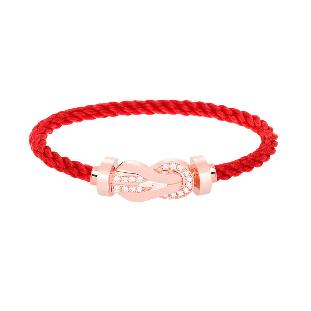 [LUXORA]CHANCE LARGE 8 FIGURE BUCKLE HALF DIAMOND BRACELET ROSE GOLD