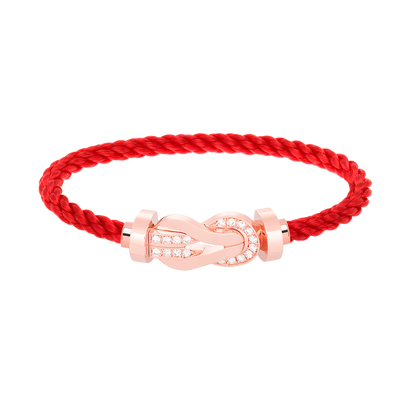 [LUXORA]CHANCE LARGE 8 FIGURE BUCKLE HALF DIAMOND BRACELET ROSE GOLD