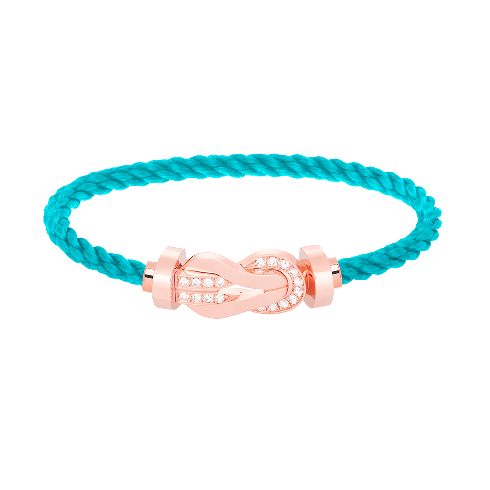 [LUXORA]CHANCE LARGE 8 FIGURE BUCKLE HALF DIAMOND BRACELET ROSE GOLD