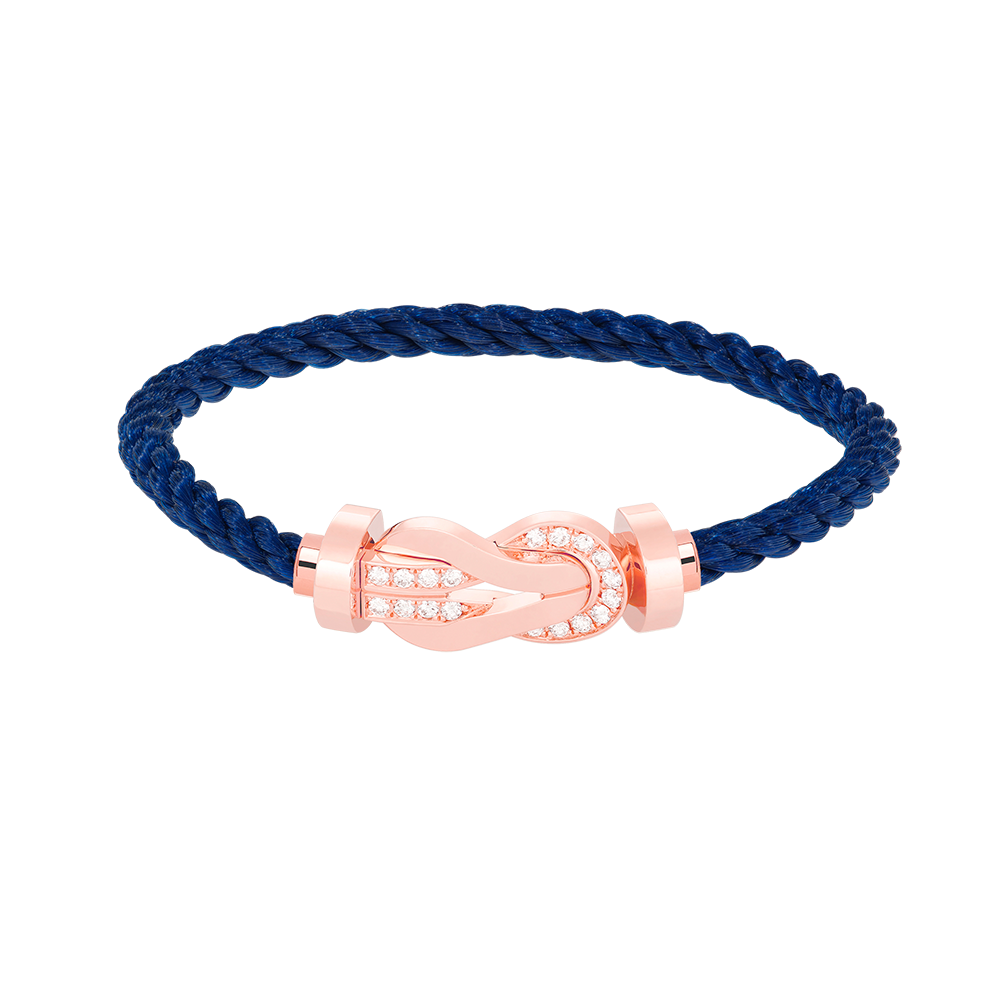 [LUXORA]CHANCE LARGE 8 FIGURE BUCKLE HALF DIAMOND BRACELET ROSE GOLD