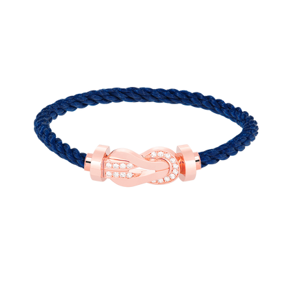 [LUXORA]CHANCE LARGE 8 FIGURE BUCKLE HALF DIAMOND BRACELET ROSE GOLD