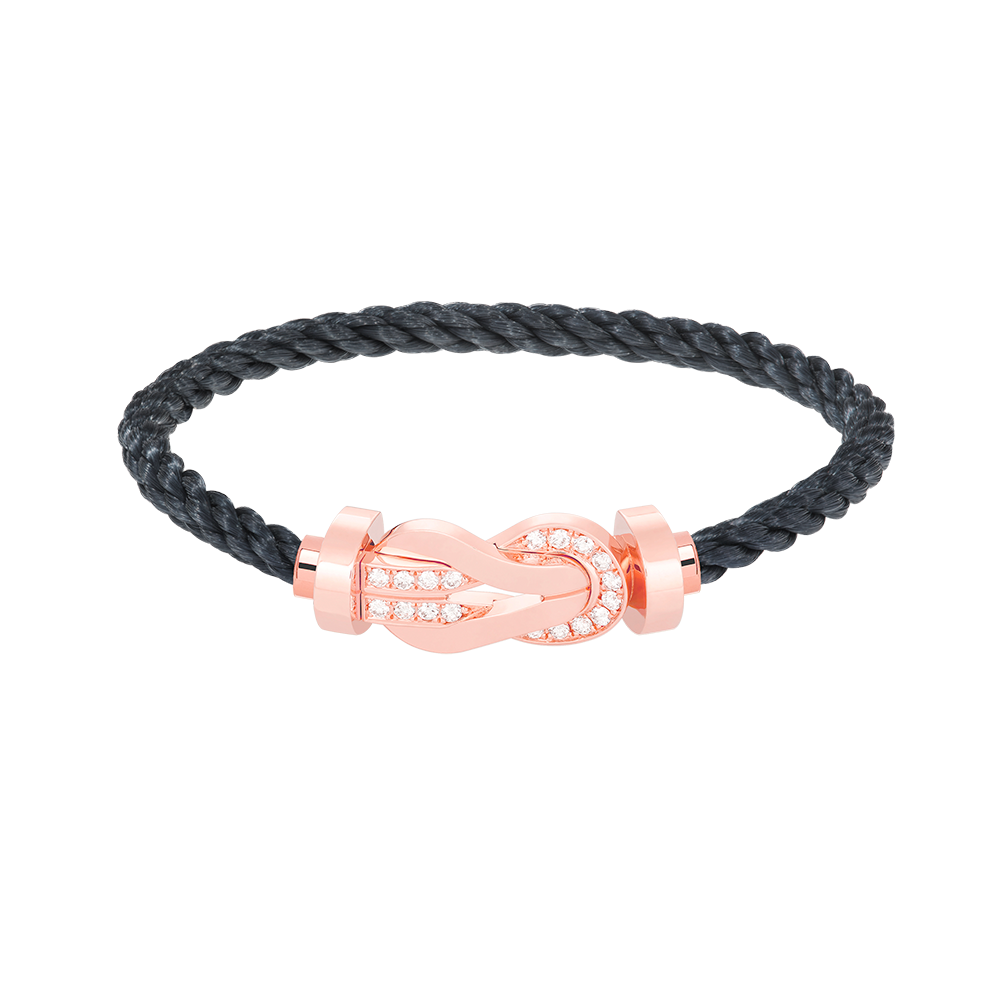 [LUXORA]CHANCE LARGE 8 FIGURE BUCKLE HALF DIAMOND BRACELET ROSE GOLD