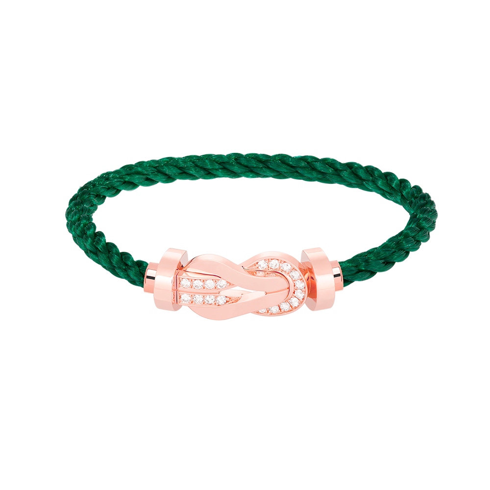 [LUXORA]CHANCE LARGE 8 FIGURE BUCKLE HALF DIAMOND BRACELET ROSE GOLD