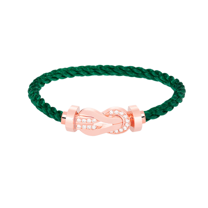 [LUXORA]CHANCE LARGE 8 FIGURE BUCKLE HALF DIAMOND BRACELET ROSE GOLD
