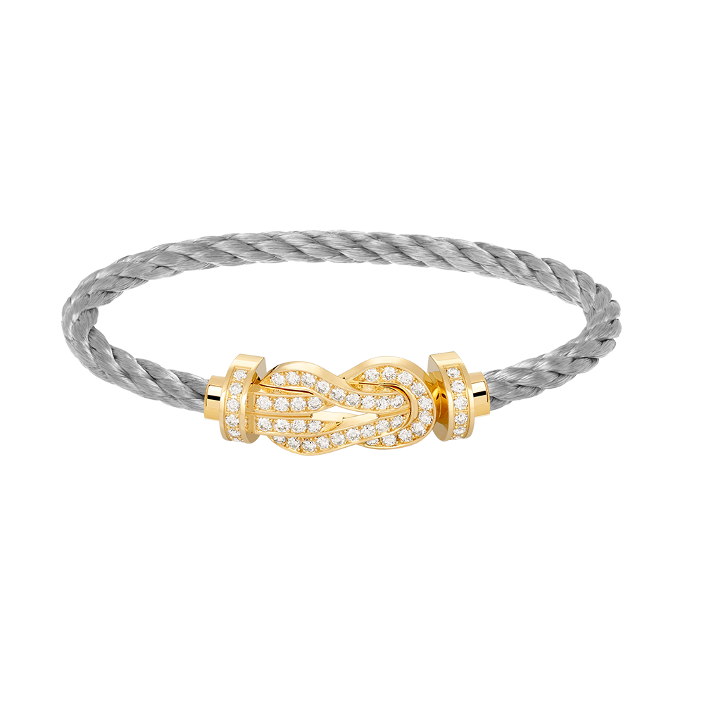 [LUXORA]CHANCE LARGE 8 FIGURE BUCKLE FULLDIAMOND BRACELET GOLD