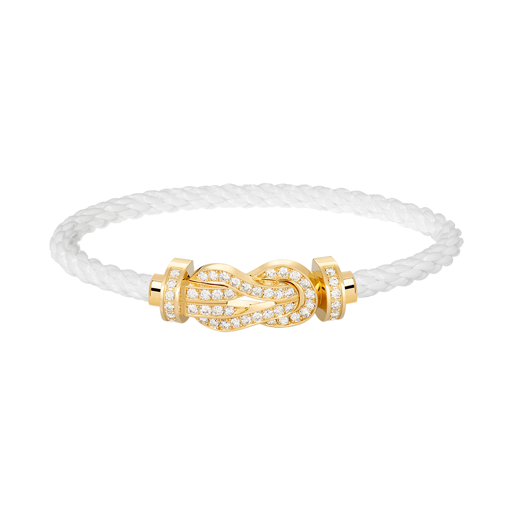[LUXORA]CHANCE LARGE 8 FIGURE BUCKLE FULLDIAMOND BRACELET GOLD