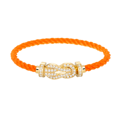 [LUXORA]CHANCE LARGE 8 FIGURE BUCKLE FULLDIAMOND BRACELET GOLD