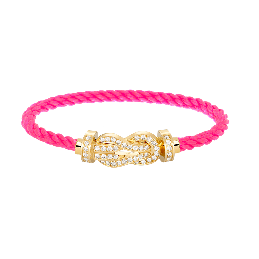 [LUXORA]CHANCE LARGE 8 FIGURE BUCKLE FULLDIAMOND BRACELET GOLD