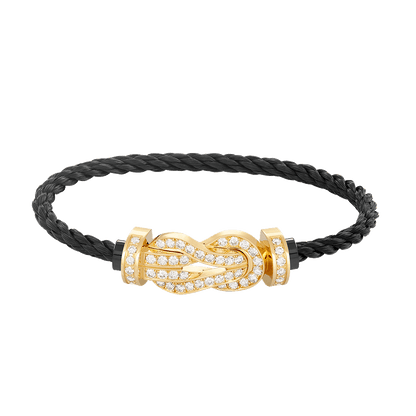 [LUXORA]CHANCE LARGE 8 FIGURE BUCKLE FULLDIAMOND BRACELET GOLD
