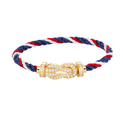 [LUXORA]CHANCE LARGE 8 FIGURE BUCKLE FULLDIAMOND BRACELET GOLD