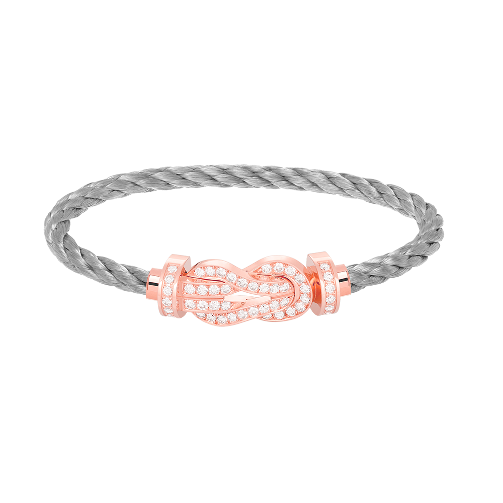 [LUXORA]CHANCE LARGE 8 FIGURE BUCKLE FULL DIAMOND BRACELET ROSE GOLD