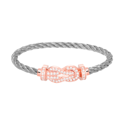 [LUXORA]CHANCE LARGE 8 FIGURE BUCKLE FULL DIAMOND BRACELET ROSE GOLD