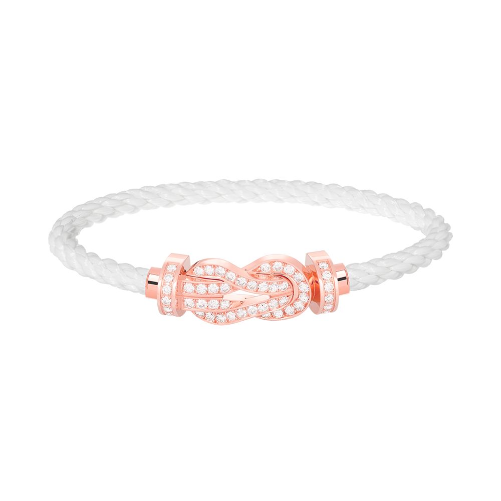 [LUXORA]CHANCE LARGE 8 FIGURE BUCKLE FULL DIAMOND BRACELET ROSE GOLD