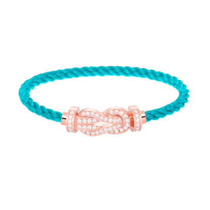 [LUXORA]CHANCE LARGE 8 FIGURE BUCKLE FULL DIAMOND BRACELET ROSE GOLD