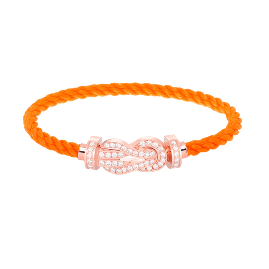 [LUXORA]CHANCE LARGE 8 FIGURE BUCKLE FULL DIAMOND BRACELET ROSE GOLD