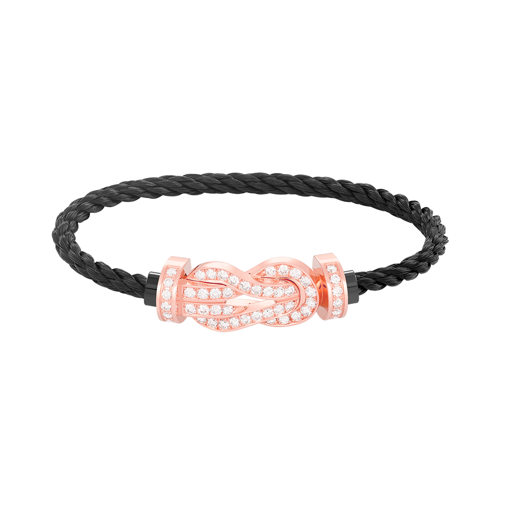 [LUXORA]CHANCE LARGE 8 FIGURE BUCKLE FULL DIAMOND BRACELET ROSE GOLD