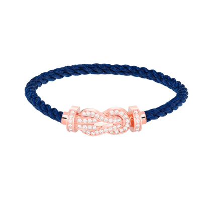 [LUXORA]CHANCE LARGE 8 FIGURE BUCKLE FULL DIAMOND BRACELET ROSE GOLD