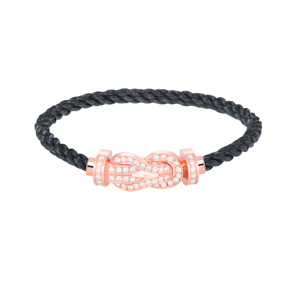 [LUXORA]CHANCE LARGE 8 FIGURE BUCKLE FULL DIAMOND BRACELET ROSE GOLD