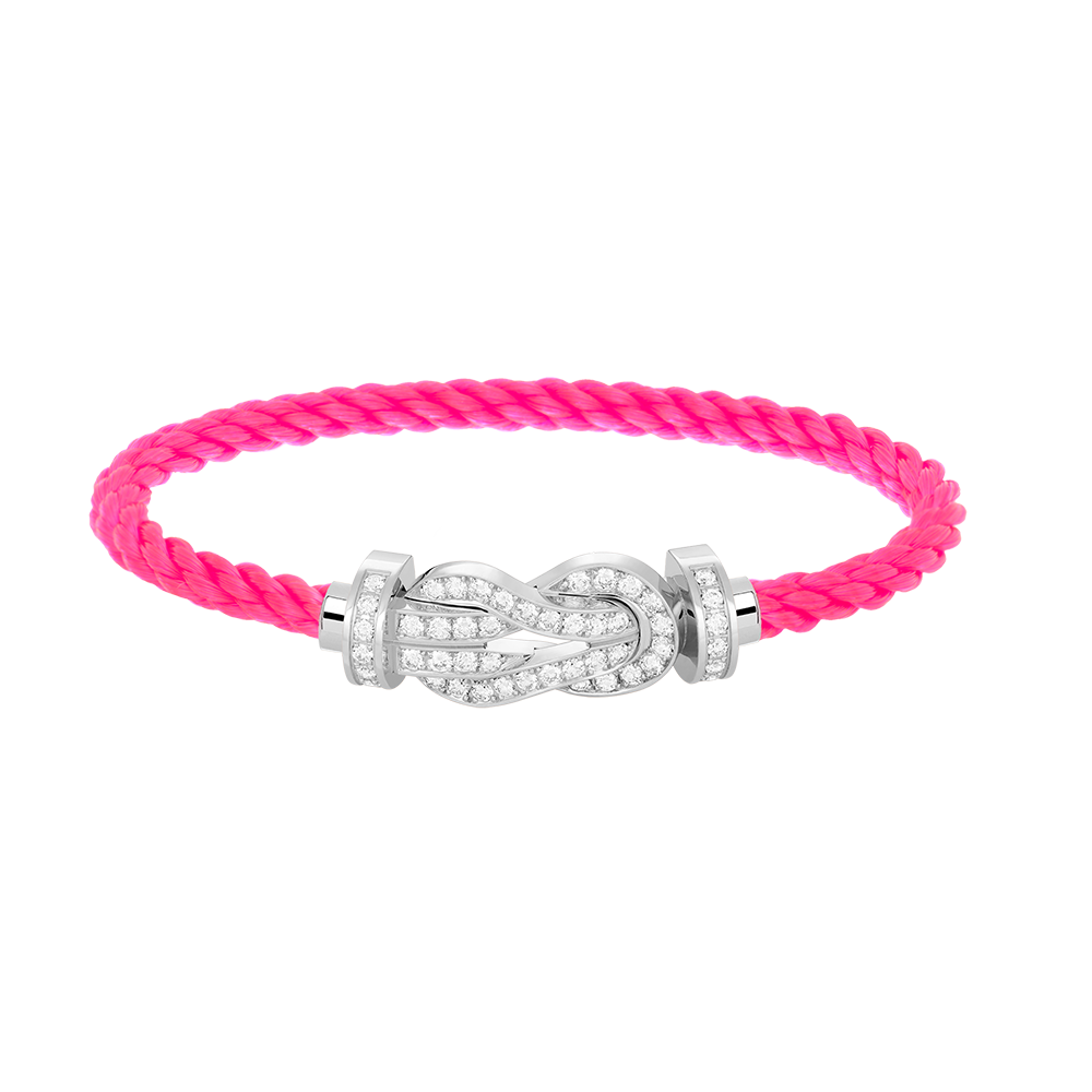 [LUXORA]CHANCE LARGE 8 FIGURE BUCKLE FULL DIAMOND BRACELET SILVER