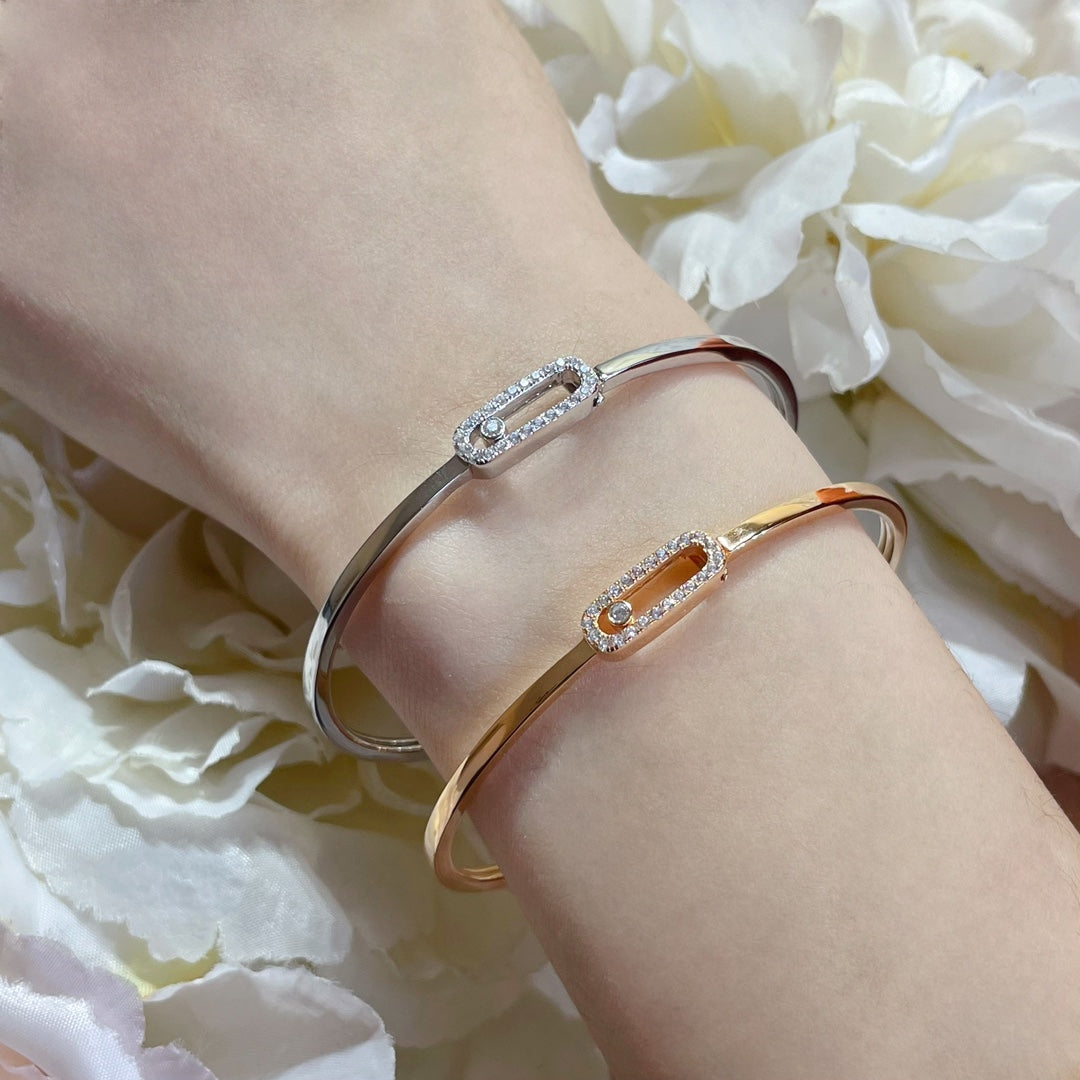 [LUXORA]Move Uno pavé flex bangle medium