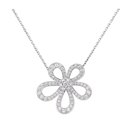 [LUXORA]FLOWERLACE NECKLACE FULL DIAMONDS