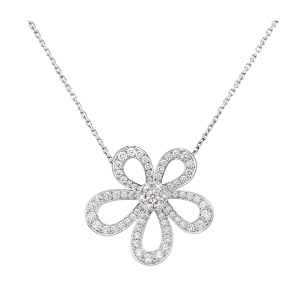 [LUXORA]FLOWERLACE NECKLACE FULL DIAMONDS