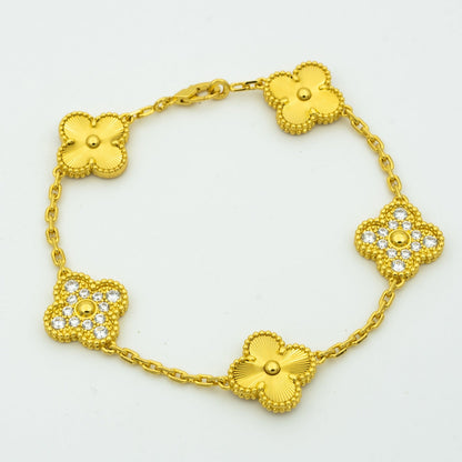 [LUXORA] CLOVER 5 MOTIF LASER BRACELET COLLECTION
