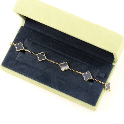 [LUXORA] CLOVER 5 MOTIF ONYXS BRACELET COLLECTION
