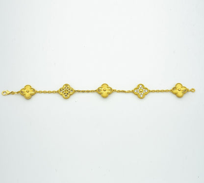 [LUXORA] CLOVER 5 MOTIF LASER BRACELET COLLECTION