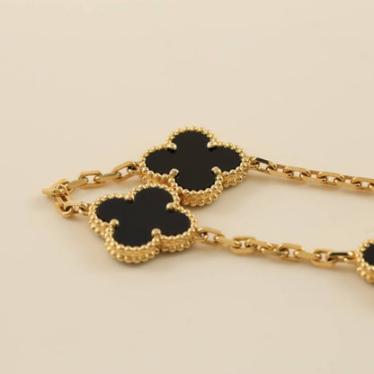 [LUXORA] CLOVER 5 MOTIF ONYXS BRACELET COLLECTION