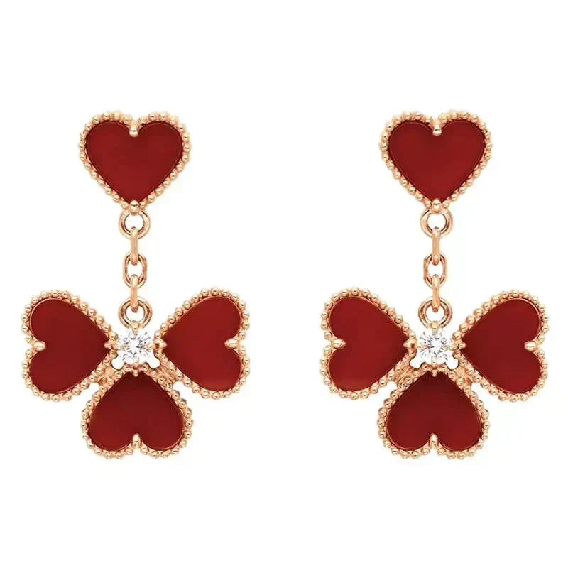 [LUXORA]SWEET CLOVER CARNELIAN EARRINGS