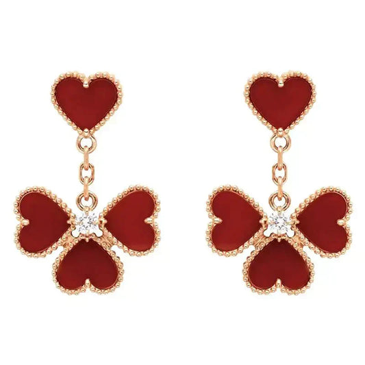 [LUXORA]SWEET CLOVER CARNELIAN EARRINGS