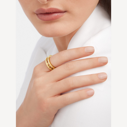 [LUXORA]ZERO 1 ONE-BAND WITH OPENWORK LOGO SPIRAL RING