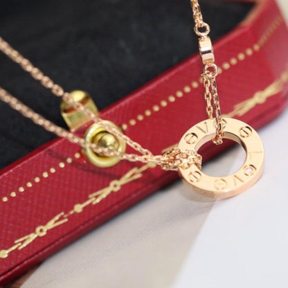 [LUXORA]LOVE NECKLACE ADJUSTABLE ROSE GOLD 2 DIAMOND